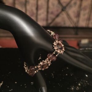 Elegant Purple and Gold Bracelet